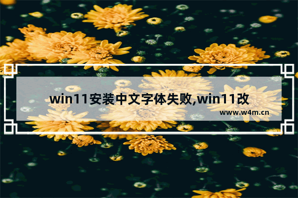 win11安装中文字体失败,win11改不了中文