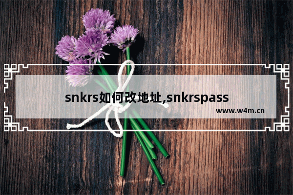 snkrs如何改地址,snkrspass改定位