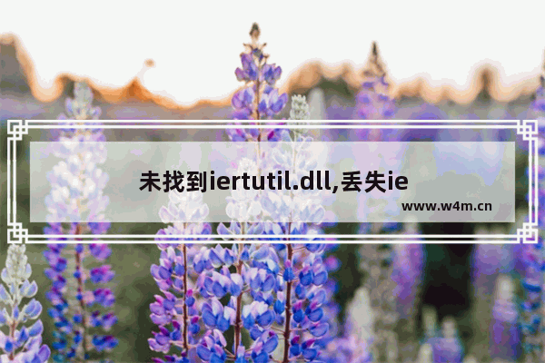 未找到iertutil.dll,丢失iertutil.dll