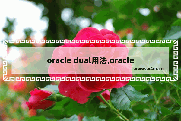 oracle dual用法,oracle中的dual表