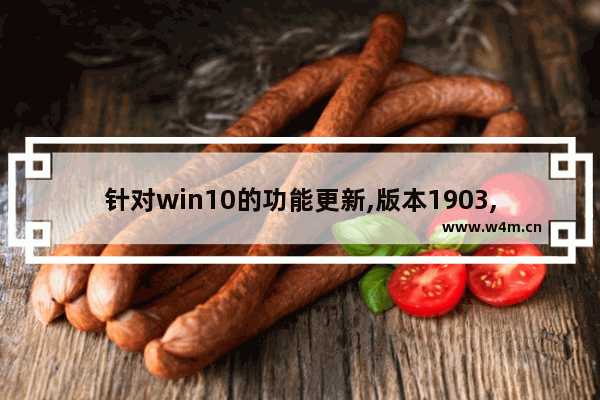 针对win10的功能更新,版本1903,windows10功能更新版本1903