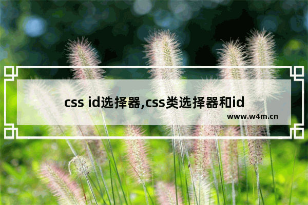 css id选择器,css类选择器和id选择器的区别