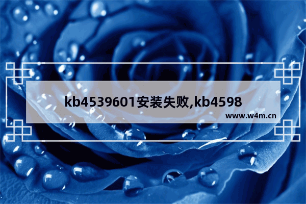 kb4539601安装失败,kb4598230 安装失败