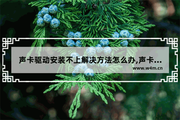 声卡驱动安装不上解决方法怎么办,声卡驱动安装不上解决方法有哪些