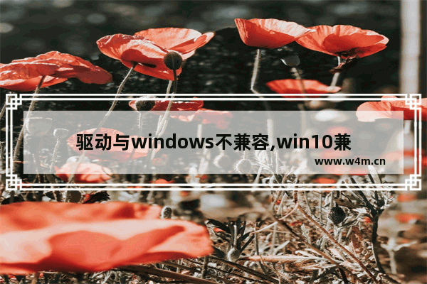 驱动与windows不兼容,win10兼容问题