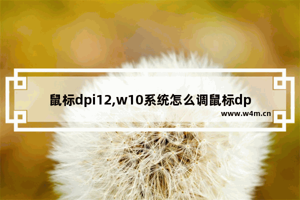 鼠标dpi12,w10系统怎么调鼠标dpi