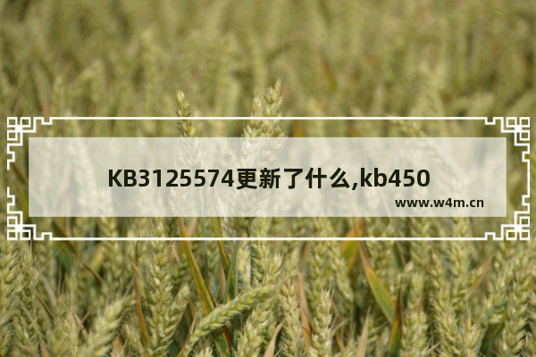 KB3125574更新了什么,kb4503293更新失败