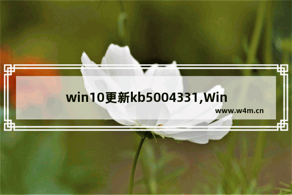 win10更新kb5004331,Win10 KB5003214可选更新出现Bug