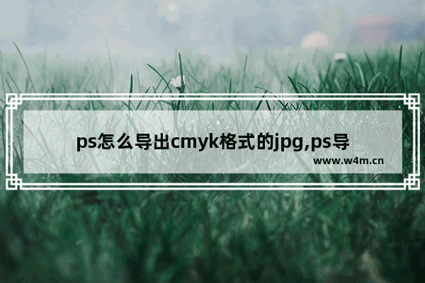 ps怎么导出cmyk格式的jpg,ps导出CMYK