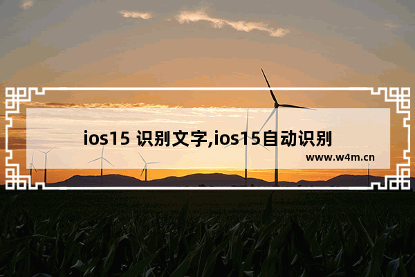 ios15 识别文字,ios15自动识别文字