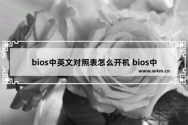 bios中英文对照表怎么开机 bios中英文对照表开机教程