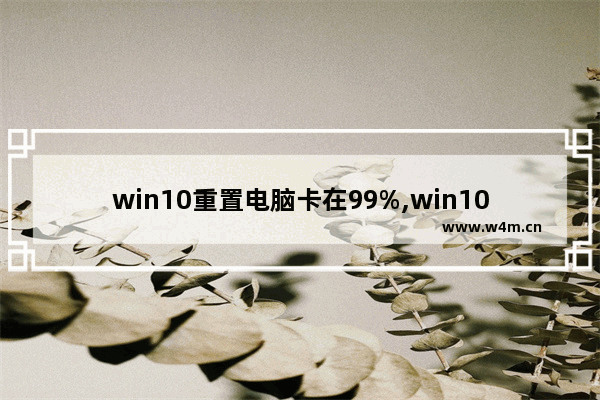 win10重置电脑卡在99%,win10更新100%卡住不动要怎么办