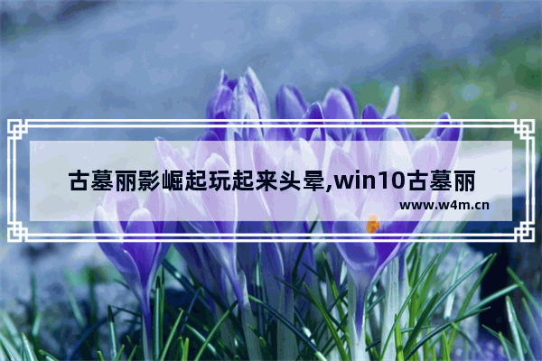 古墓丽影崛起玩起来头晕,win10古墓丽影暗影无法运行