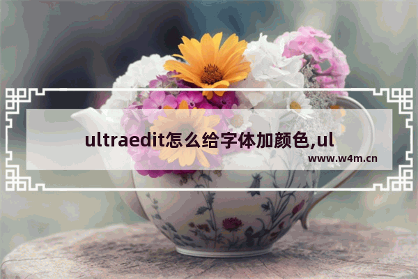 ultraedit怎么给字体加颜色,ultraedit背景颜色设置