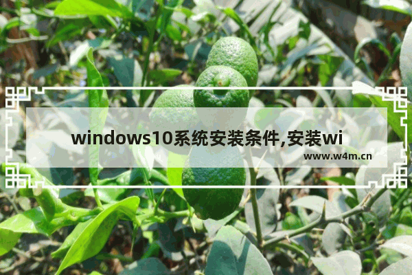 windows10系统安装条件,安装win10系统要满足什么条件