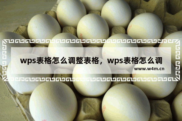 wps表格怎么调整表格，wps表格怎么调整表格的行高和列宽