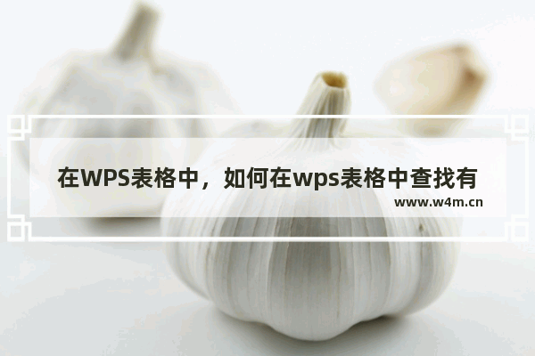 在WPS表格中，如何在wps表格中查找有没有重复的文字