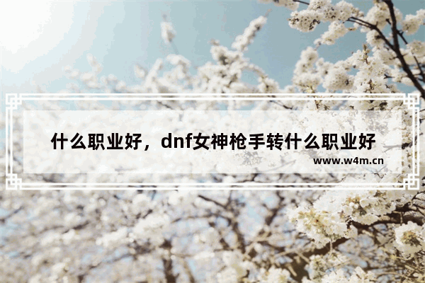 什么职业好，dnf女神枪手转什么职业好