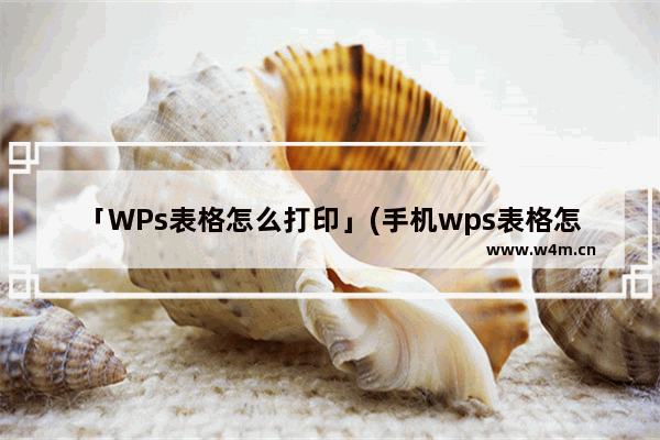 「WPs表格怎么打印」(手机wps表格怎么打印出来没有格子)