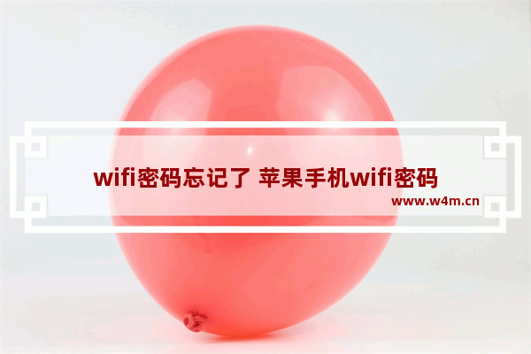 wifi密码忘记了 苹果手机wifi密码忘记了怎么办?