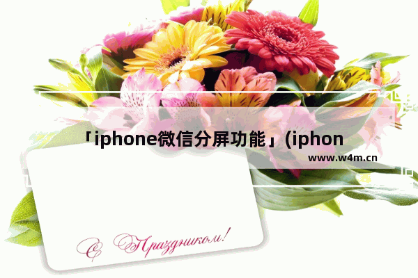 「iphone微信分屏功能」(iphone微信分屏功能怎么用)