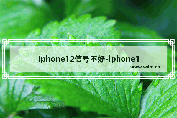 Iphone12信号不好-iphone12信号不好怎么回事