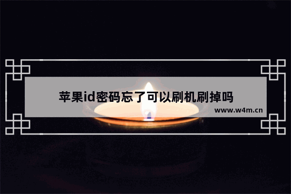 苹果id密码忘了可以刷机刷掉吗