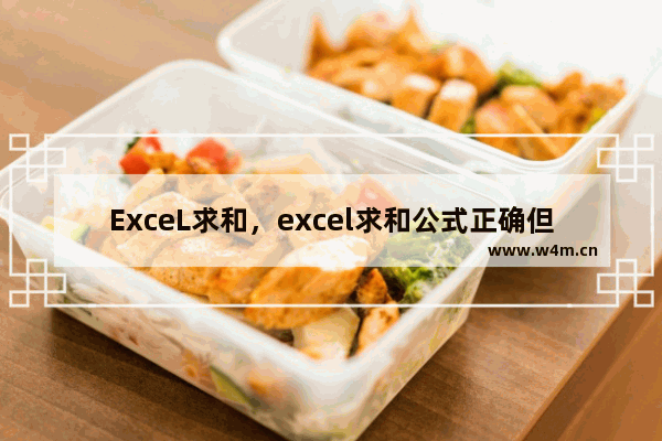 ExceL求和，excel求和公式正确但显示错误