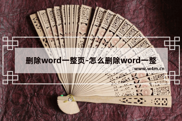 删除word一整页-怎么删除word一整页表格