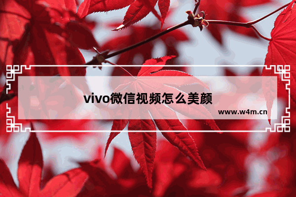 vivo微信视频怎么美颜