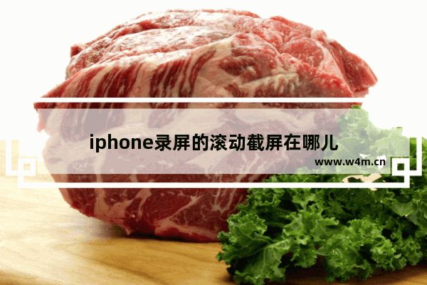 iphone录屏的滚动截屏在哪儿