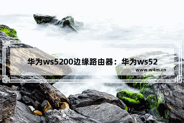 华为ws5200边缘路由器：华为ws5200边缘路由器说明书