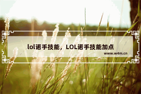 lol诺手技能，LOL诺手技能加点