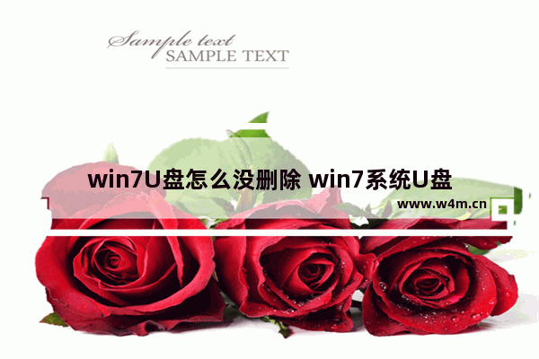 win7U盘怎么没删除 win7系统U盘无法删除