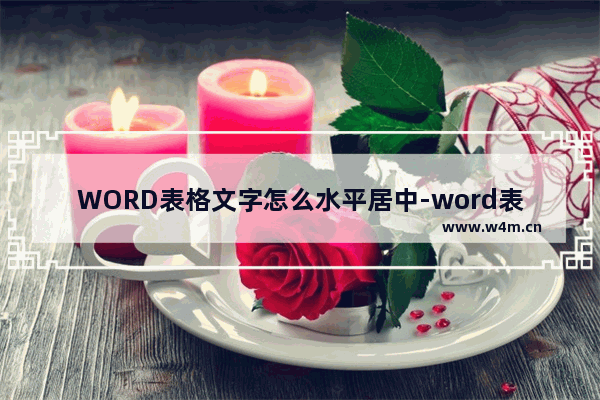 WORD表格文字怎么水平居中-word表格文字怎么水平居中对齐