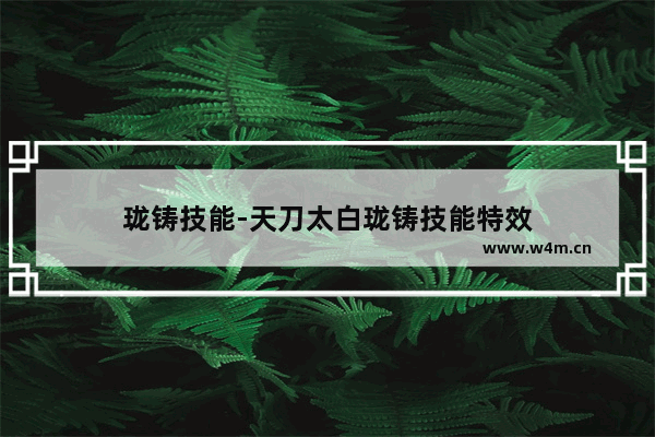 珑铸技能-天刀太白珑铸技能特效