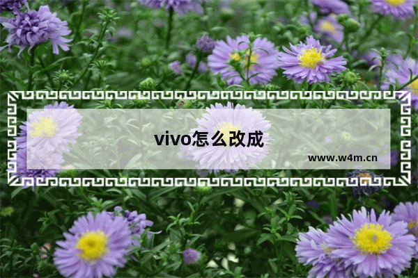 vivo怎么改成