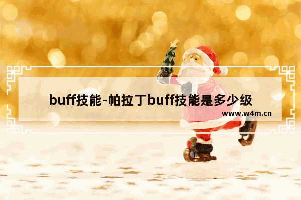 buff技能-帕拉丁buff技能是多少级的