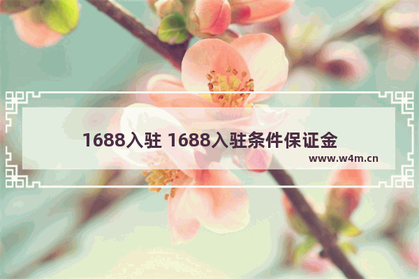 1688入驻 1688入驻条件保证金