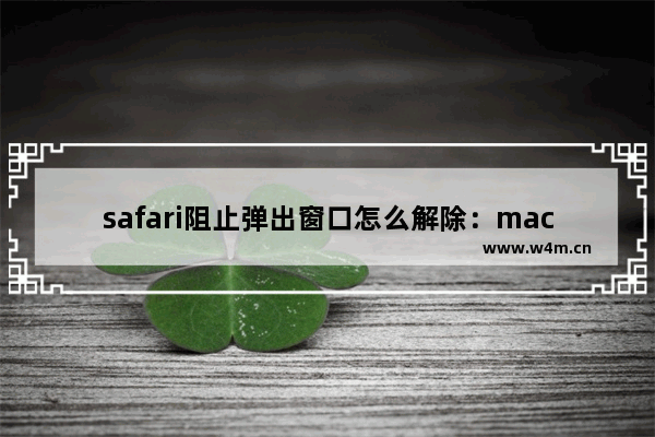 safari阻止弹出窗口怎么解除：macsafari阻止弹出窗口怎么解除