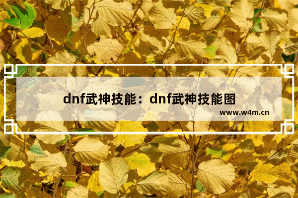 dnf武神技能：dnf武神技能图