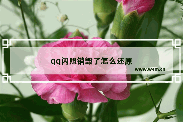 qq闪照销毁了怎么还原