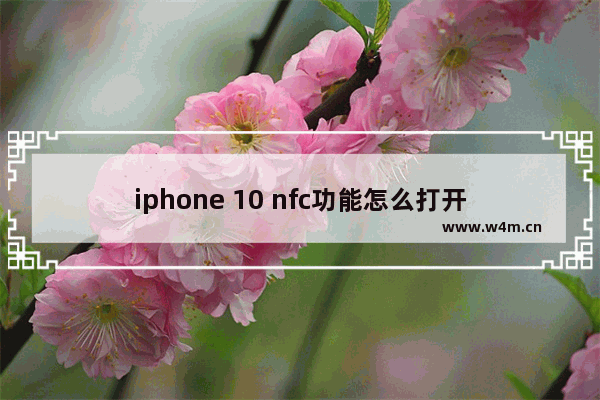 iphone 10 nfc功能怎么打开