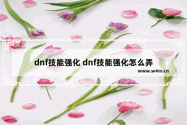 dnf技能强化 dnf技能强化怎么弄