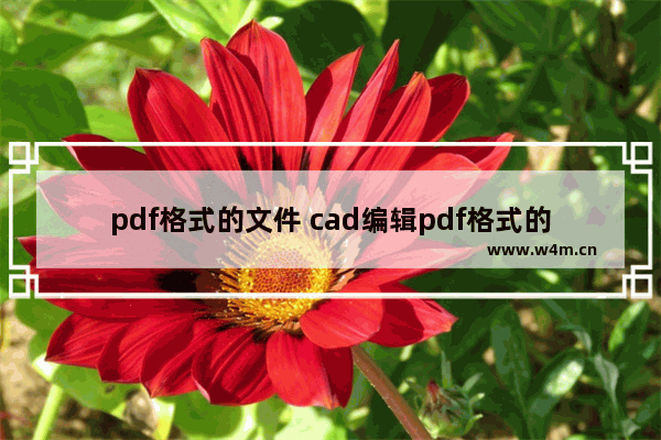 pdf格式的文件 cad编辑pdf格式的文件