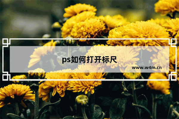 ps如何打开标尺