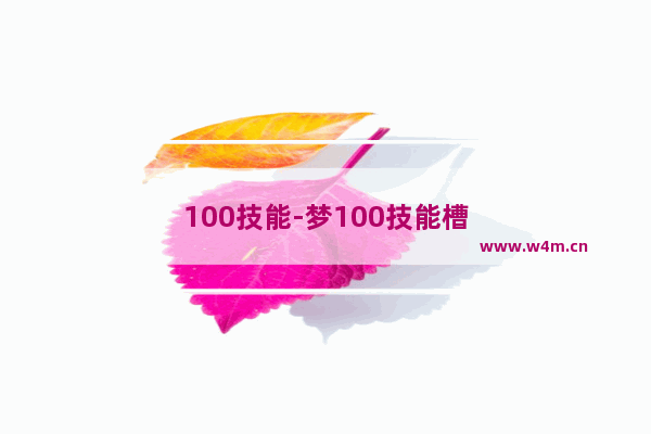 100技能-梦100技能槽