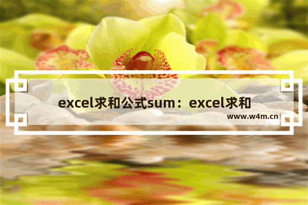 excel求和公式sum：excel求和公式sum结果为啥是0