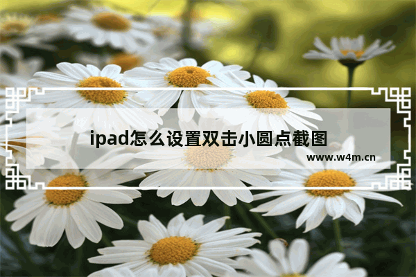 ipad怎么设置双击小圆点截图