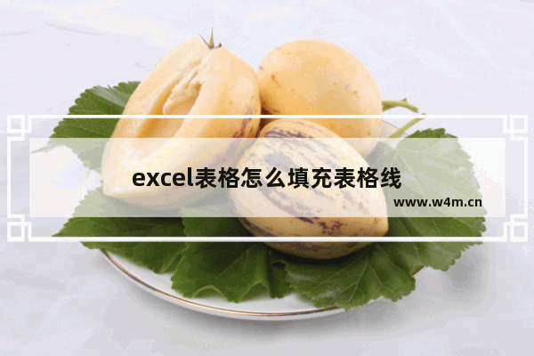 excel表格怎么填充表格线